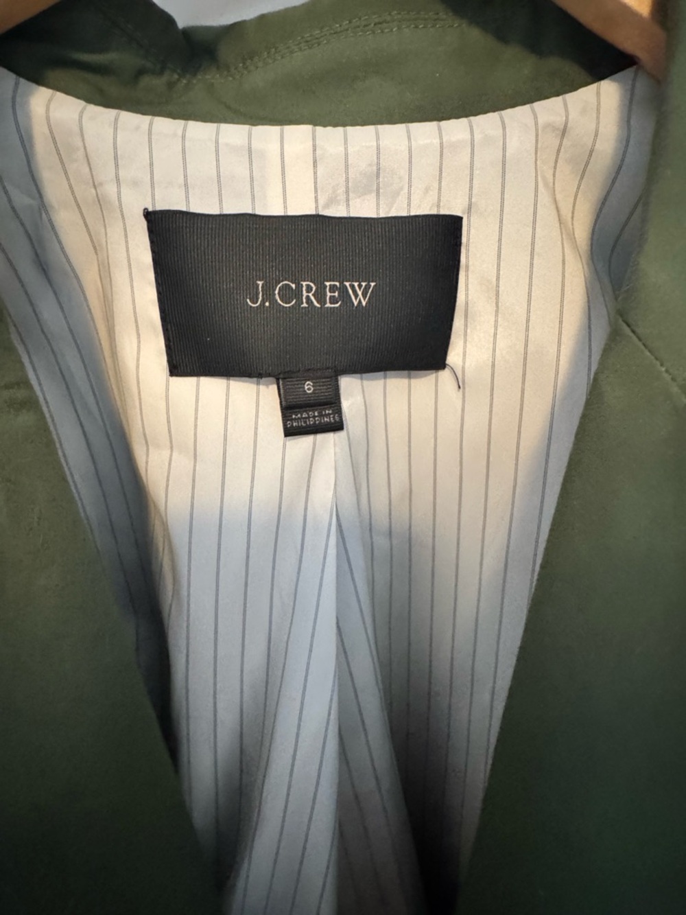J. Crew Olive Green Double-Breasted Pea Coat - Picture 4 of 4